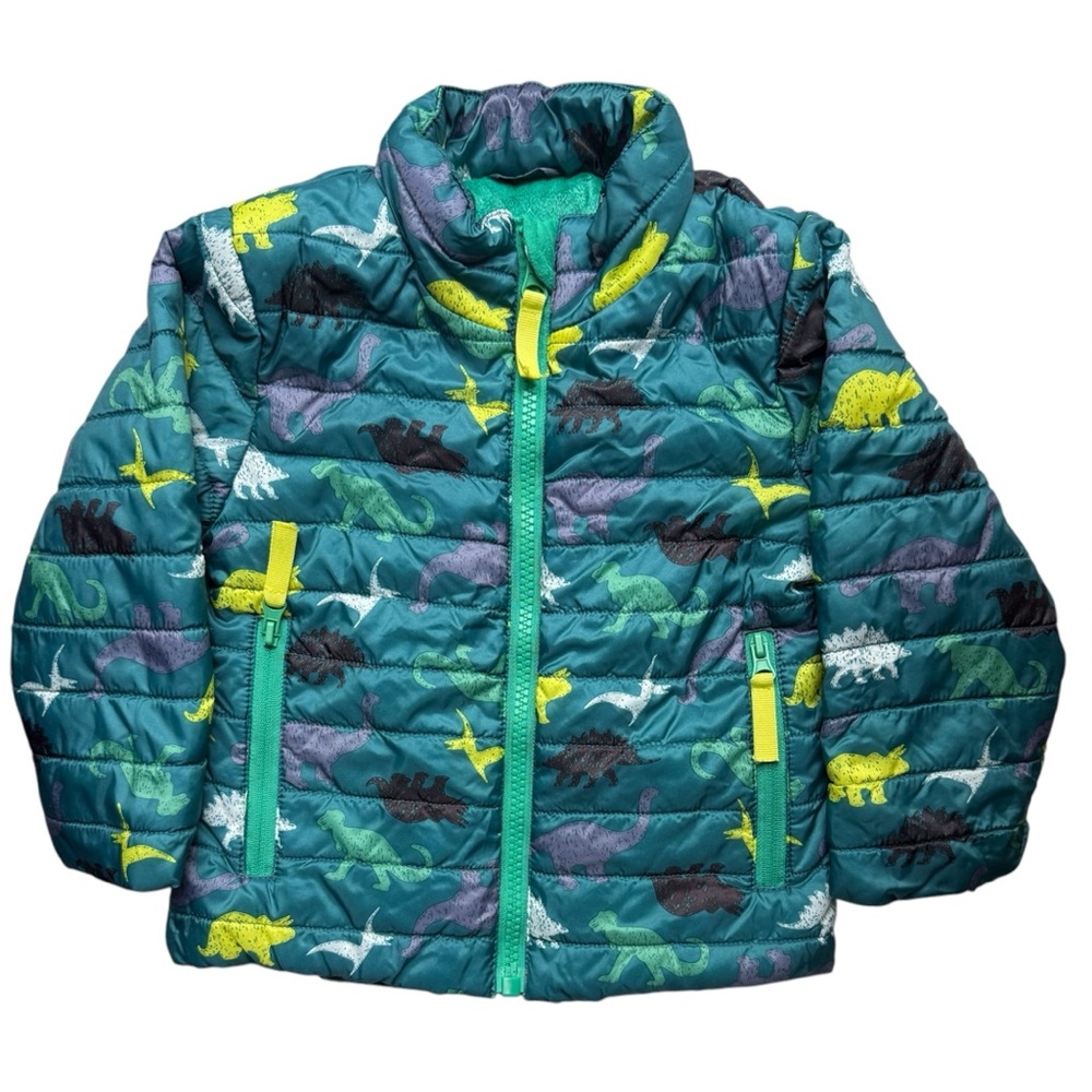 Cat & Jack Lightweight Dinosaur Print Puffer Jacket